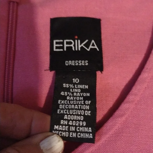 NWT Erika Bright Pink Dress Size 10 - Picture 5 of 11